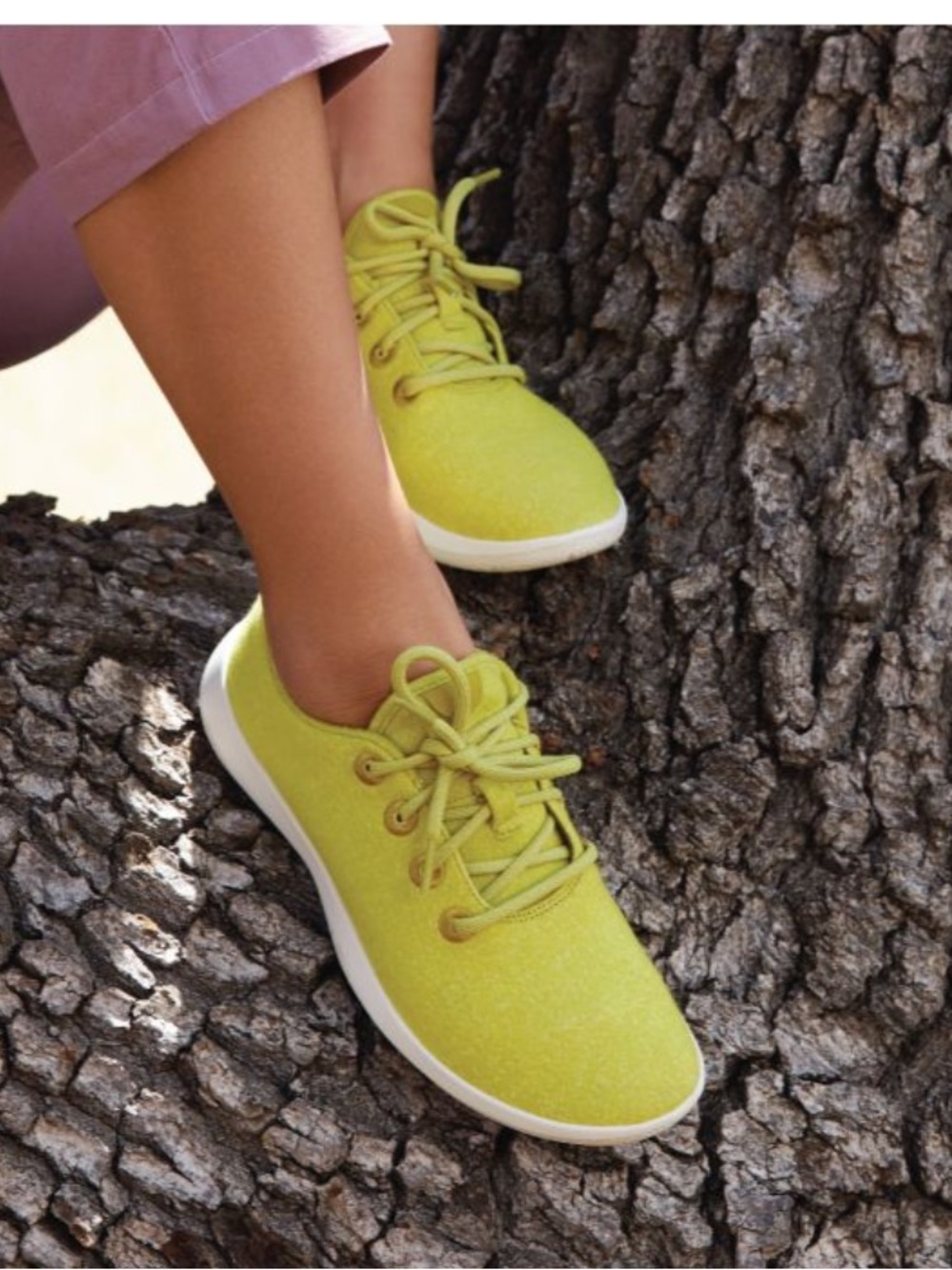 allbirds Women's Yellow-Lime Wool Sneakers